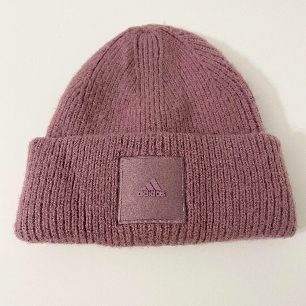 Adidas Womens Wide Cuff Fold Beanie Hat